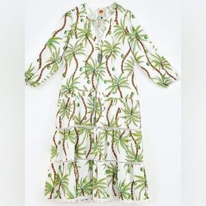 FARM RIO Linen Swinging Palm Dress New with Tag